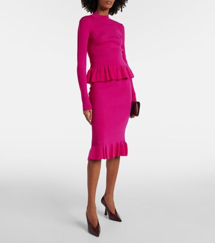 Ruffled wool-blend miniksirt - Nina Ricci - Modalova