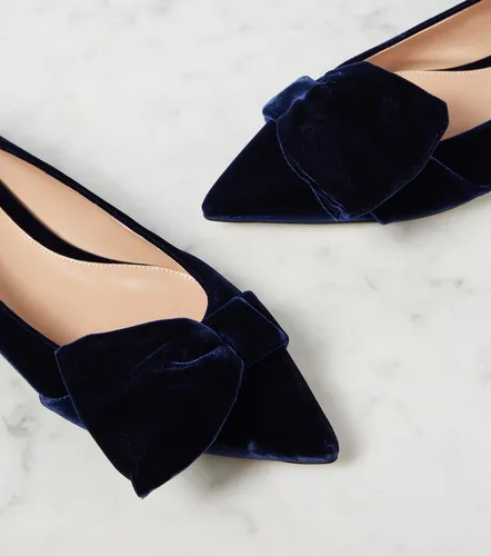Bailarinas de terciopelo con lazo - Gianvito Rossi - Modalova