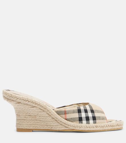 Espadrillas Check con zeppa - Burberry - Modalova