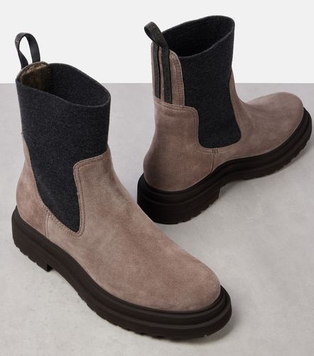 Suede ankle boots - Brunello Cucinelli - Modalova