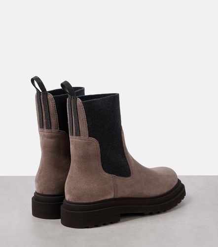 Stivaletti in suede - Brunello Cucinelli - Modalova