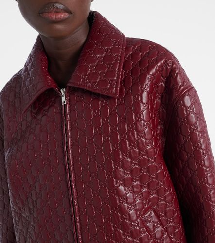 Gucci Lederjacke GG - Gucci - Modalova