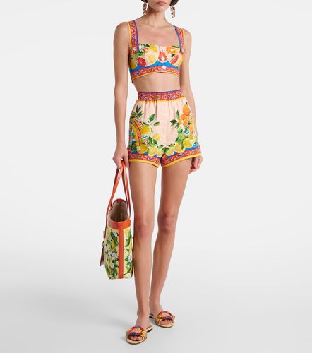Top Taormina de algodón estampado - Dolce&Gabbana - Modalova