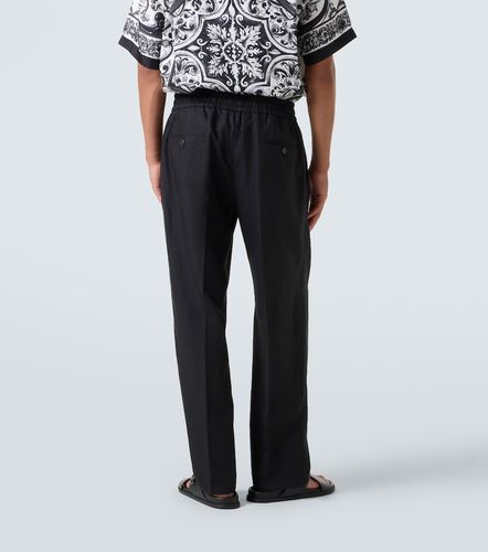Gerade Hose aus Leinen - Dolce&Gabbana - Modalova