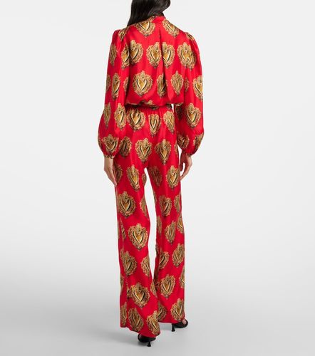 Printed high-rise silk palazzo pants - Dolce&Gabbana - Modalova