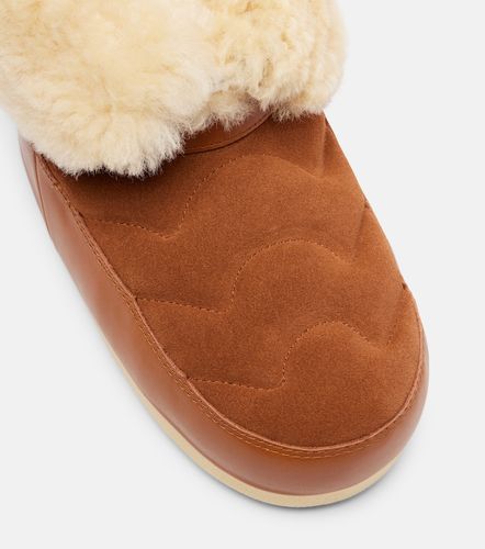 Stivaletti da neve EVX in pelle e suede con shearling - Moon Boot - Modalova