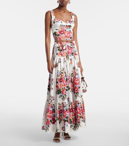 Floral cotton-blend top - Dolce&Gabbana - Modalova