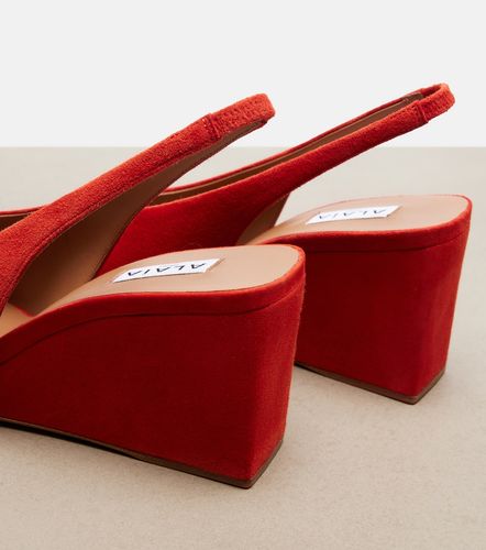 Alaïa Pumps slingback Cube in suede - Alaia - Modalova