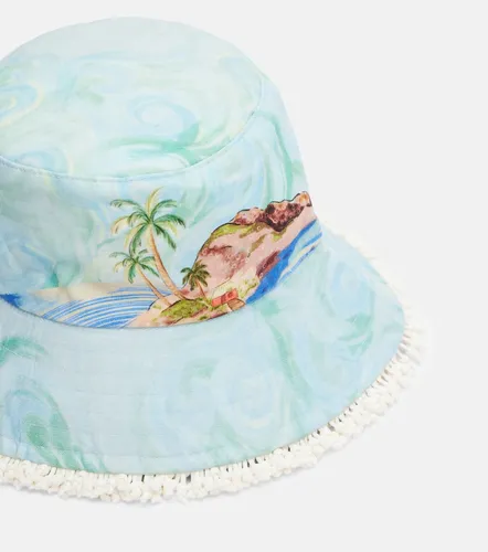 Alemais Printed linen bucket hat - Alemais - Modalova