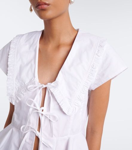 Blusa in cotone con peplo e fiocco - Ganni - Modalova