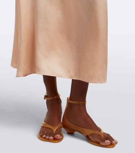 Lace-trimmed silk satin midi dress - Chloe - Modalova