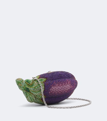 Clutch Eggplant con cristales - Judith Leiber Couture - Modalova