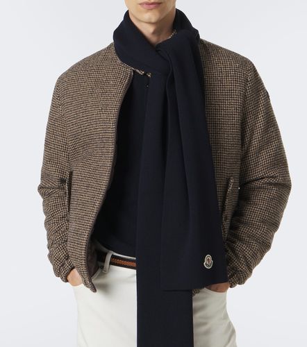 Moncler Logo virgin wool scarf - Moncler - Modalova