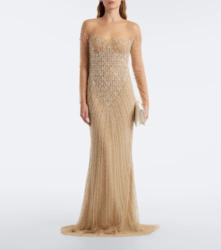 Embellished tulle gown - Georges Hobeika - Modalova