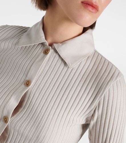 Pullover polo in misto cotone a coste - Vince - Modalova