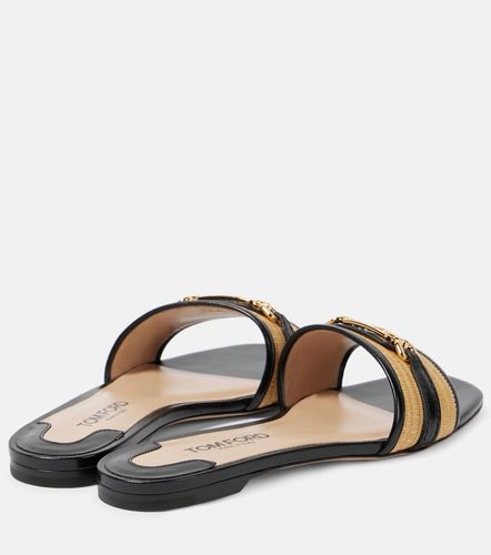 Whitney leather and raffia slides - Tom Ford - Modalova
