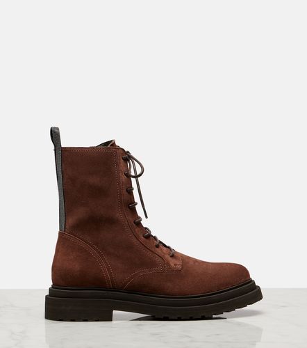 Monili suede ankle boots - Brunello Cucinelli - Modalova