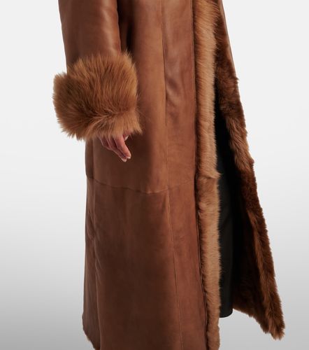 Cappotto Marlene in pelle e shearling - Nour Hammour - Modalova