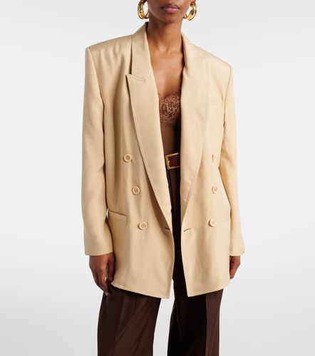 Double-breasted silk blazer - Saint Laurent - Modalova