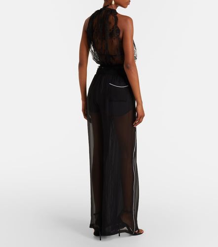 Sheer silk wide-leg pants - Dolce&Gabbana - Modalova