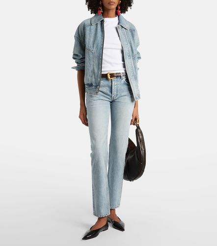 T-shirt Cassandre in jersey di cotone a coste - Saint Laurent - Modalova