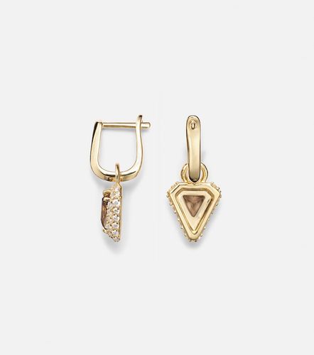 Orecchini Power in 14kt con diamanti e granati - Stone and Strand - Modalova