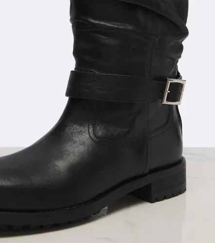 Biker leather knee-high boots - Jimmy Choo - Modalova