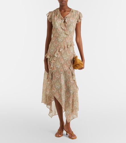 Vestido midi Avenel de seda estampado - Veronica Beard - Modalova