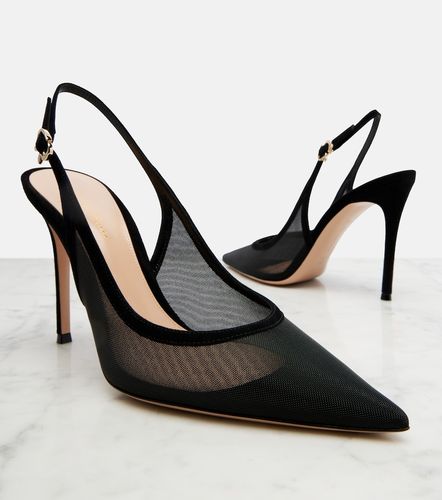 Pumps slingback con suede - Gianvito Rossi - Modalova