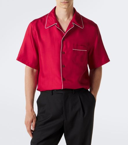 Camicia bowling in satin di seta - Dolce&Gabbana - Modalova