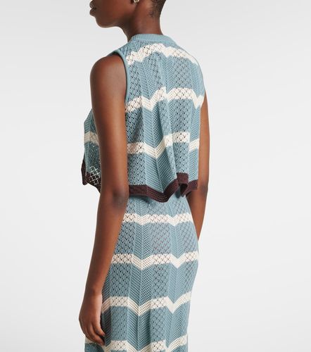 Crop top Chevron de croché de algodón - La DoubleJ - Modalova
