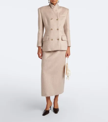 Mohair and wool-blend midi skirt - Magda Butrym - Modalova