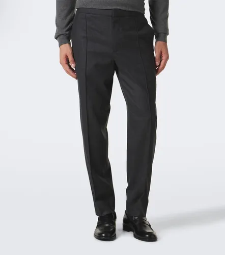 Wool, silk, and cashmere straight pants - Zegna - Modalova