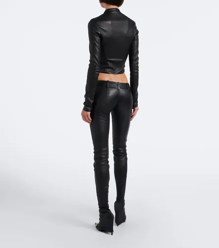Gucci Leather slim pants - Gucci - Modalova