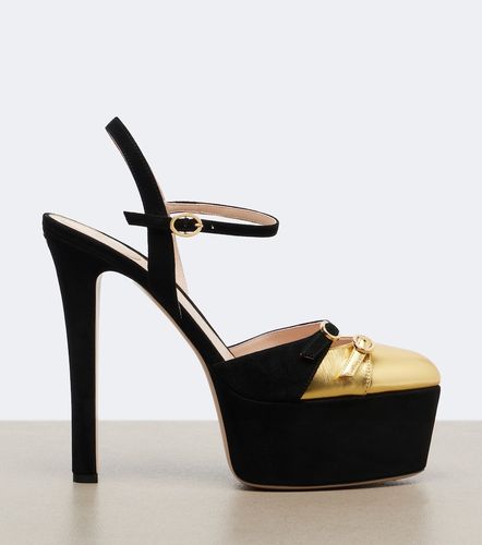 Pumps Crasher in suede e pelle con platform - Valentino Garavani - Modalova