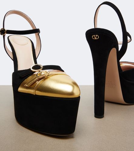 Sandali platform Crasher in suede e pelle - Valentino Garavani - Modalova