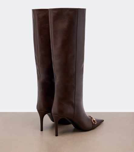 Kniehohe Stiefel Donna Horsebit aus Leder - Gucci - Modalova