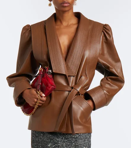Chaqueta de piel con cinturón - Valentino Garavani - Modalova