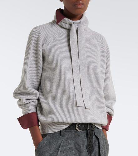 Pullover in cashmere a coste - Brunello Cucinelli - Modalova