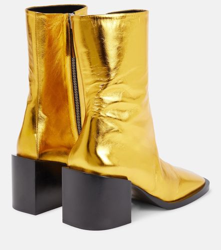Metallic leather ankle boots - Jil Sander - Modalova