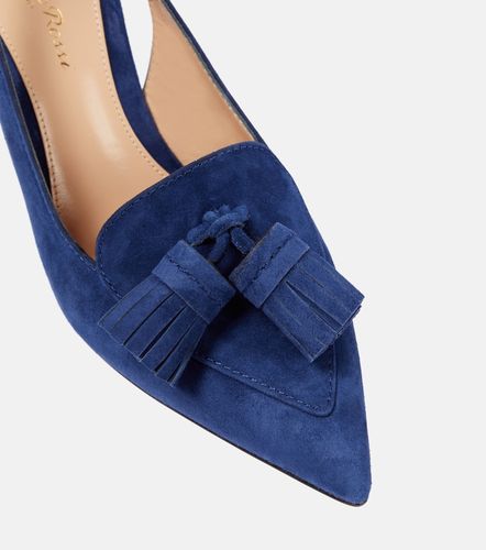 Embellished suede slingback pumps - Gianvito Rossi - Modalova