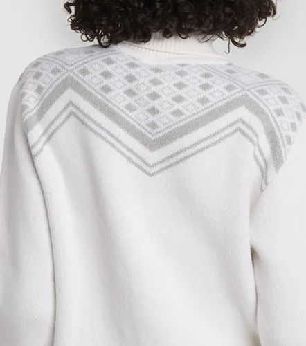 Wool intarsia turtleneck sweater - Jet Set - Modalova