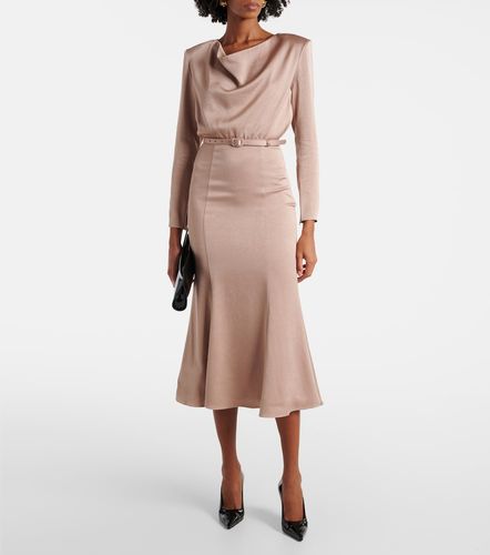 Belted satin crepe midi dress - Roland Mouret - Modalova
