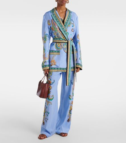 Etro Paisley silk twill wrap blazer - Etro - Modalova