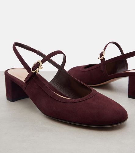 Suede slingback pumps - Gianvito Rossi - Modalova