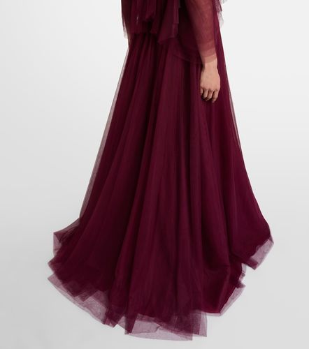 Abito lungo off-shoulder in tulle - Costarellos - Modalova