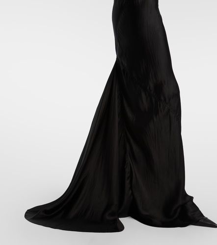 Abito lungo Combo in raso con seta - Rick Owens - Modalova