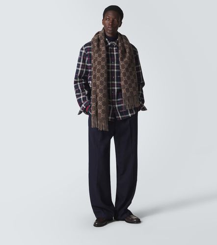 Sciarpa in cashmere GG con frange - Gucci - Modalova