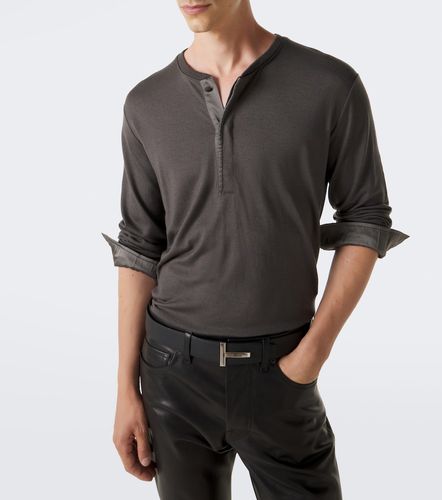 Camicia Henley in lana, cashmere e seta - Tom Ford - Modalova