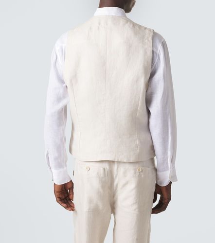 Herringbone linen vest - Brunello Cucinelli - Modalova